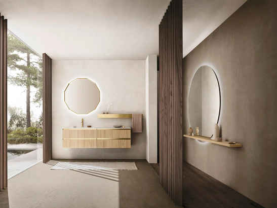 Mobile da Bagno sospeso Absolute 48 in Olmo Chiaro di Arbi