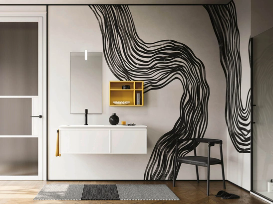 Mobile da Bagno Decor Graphic white di Arbi