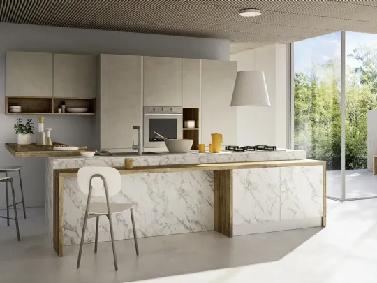 Cucina Moderna con isola e penisola Easy 001 di Ar-due