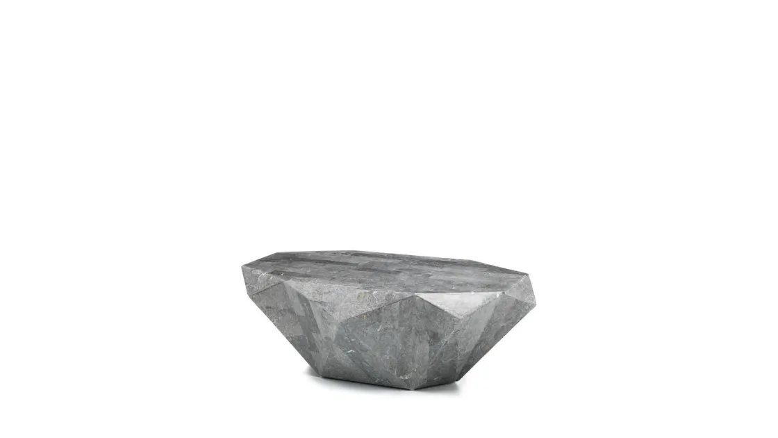 Tavolino in pietra fossile Diamond Medium di Stones