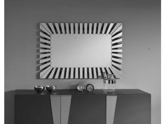 Specchio di design in vetro argentato Labas di Stones