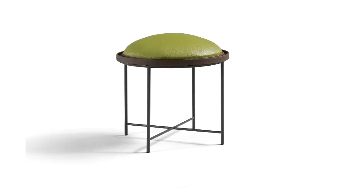 Tavolino Pouf con seduta reversibile in pelle imbottita di Sylt Egoitaliano