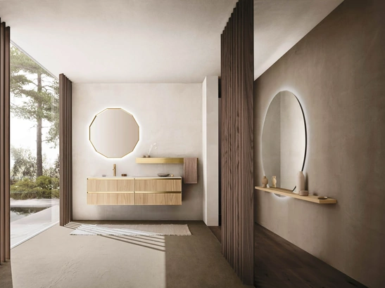 Mobile da Bagno sospeso Absolute 48 in Olmo Chiaro di Arbi