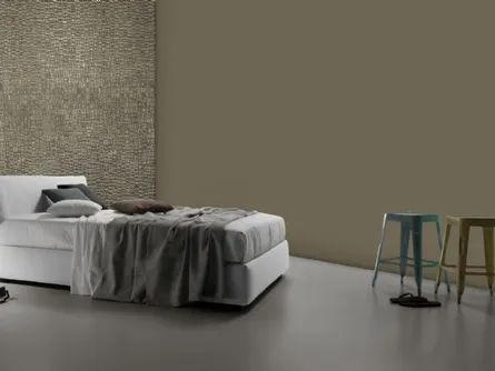 Letto matrimoniale imbottito con contenitore Nuovo Bacco Ring 28 di Excò