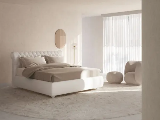 Letto con testiera trapuntata Victoria di Ergogreen