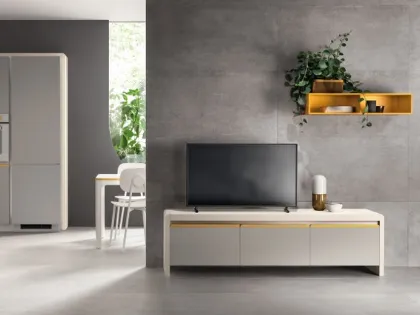 Madia Living Dandy Plus 01 Grigio Velo e Giallo Senape di Scavolini