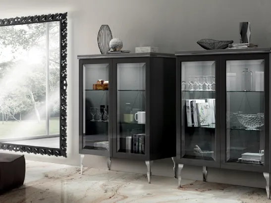 Madia Living Exclusiva in Laccato opaco Nero di Scavolini