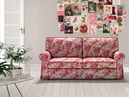Divano lineare in tessuto con stampa floreale Love di Samoa