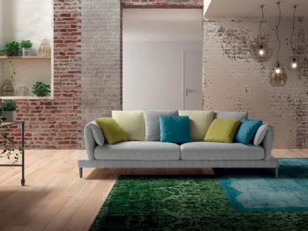 Divano moderno in tessuto Upper Twist di Samoa