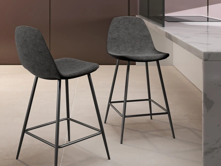 Sgabello Brigitte in ecopelle di Stones