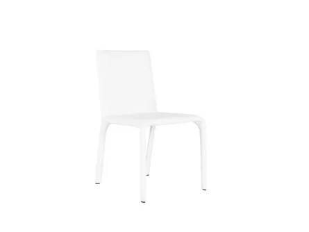Sedia rivestita in ecopelle Dely di Stones