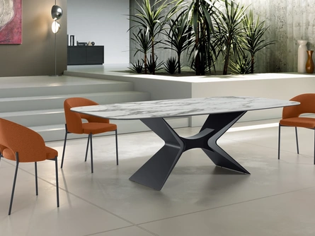 Tavolo Atlas con top in ceramica di Stones