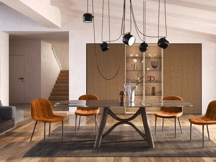 Tavolo Brooklin con top in vetro di Scavolini