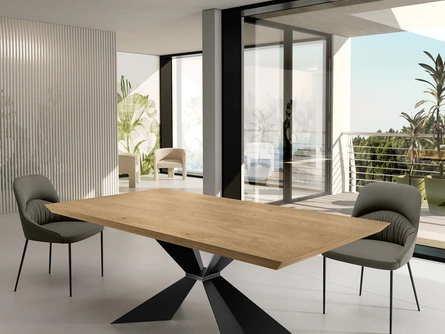 Tavolo con top in legno Stark di Stones