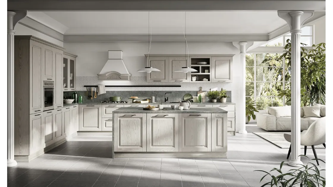 Cucina Classica angolare con isola Easy Classic 005 di Ar-due