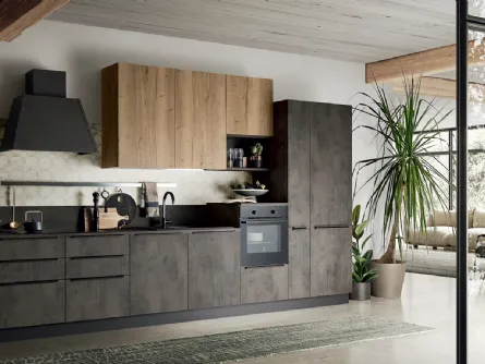 Cucina Moderna in linea effetto cemento Easy 021 di Ar-due
