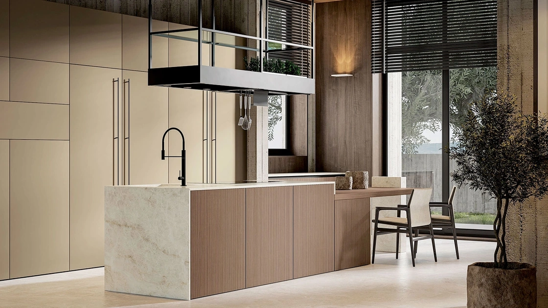 Cucina Moderna con isola Daytona Game di Arrex