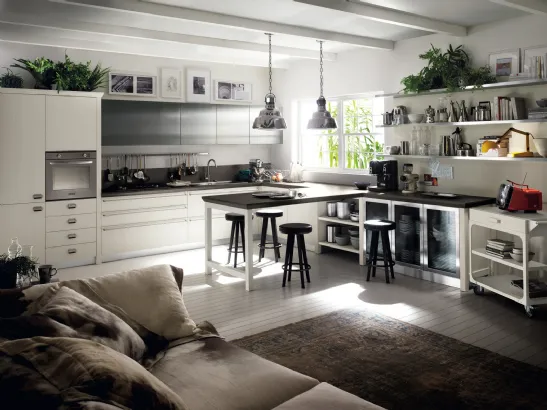 Cucina Moderna Diesel Social Kitchen in Rovere laccato Tortora di Scavolini