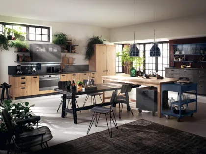 Cucina Moderna Diesel Social Kitchen 01 in Rovere Nodato di Scavolini