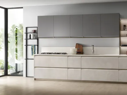 Cucina Moderna Formalia in Grigio Airone e Pietra Solar di Scavolini