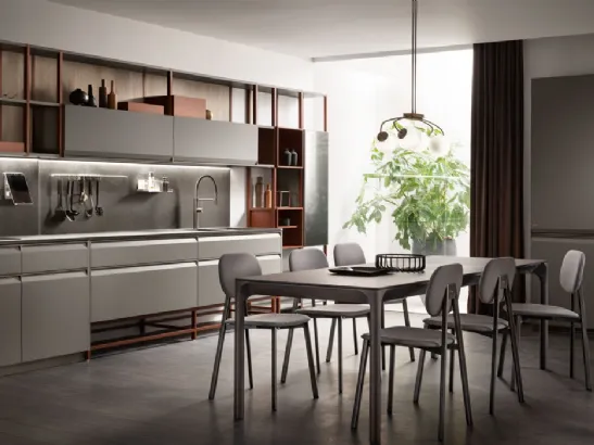 Cucina Moderna Formalia laccato opaco Grigio Titanio di Scavolini