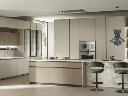 Cucina DeLinea 09 in Oleomalta Lima e Rovere Dune di Scavolini