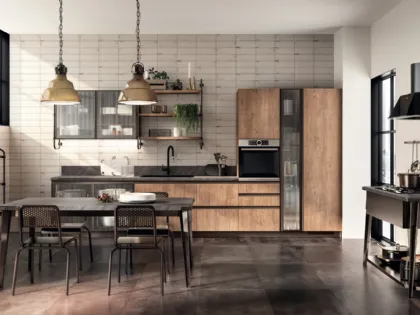 Cucina Moderna Diesel Open Workshop 02 Rovere Landscape di Scavolini