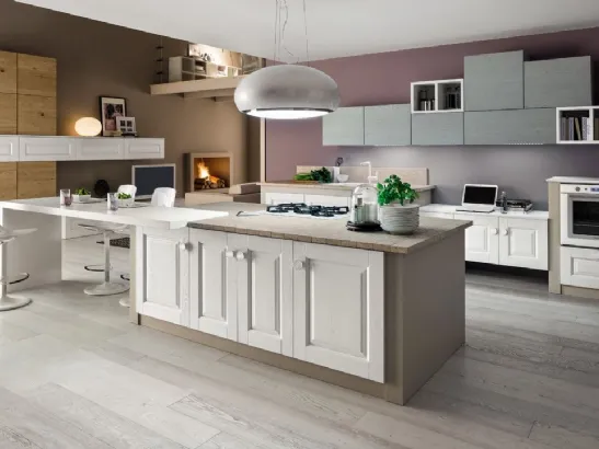 Cucina Moderna Zenzero con top Isola in Sassi del Piave di Arrex