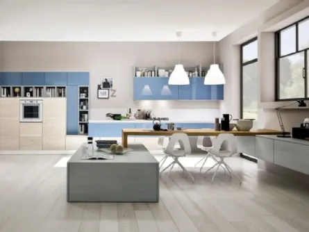 Cucina Zenzero Rovere Naturale e laccato Cielo di Arrex
