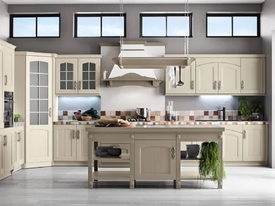 Cucina Shabby Chic angolare Morgana Decapé Ecru di Arrex