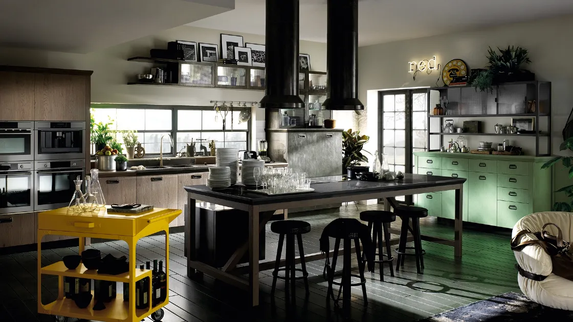 Cucina su misura Diesel Social Kitchen in Ruxe Grey di Scavolini